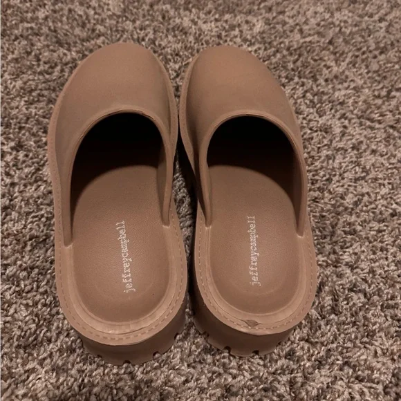 Jeffery Campbell Chunky Platform Slip-On Clog in Taupe - Picture 2 of 3